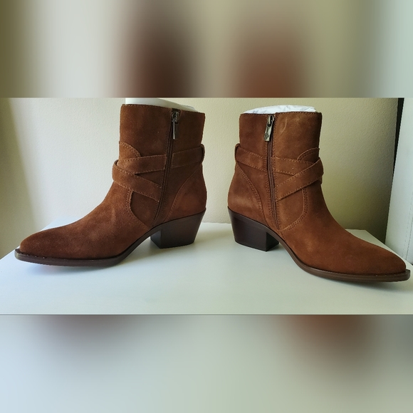 Patricia Nash Suede Brown Western Sandra Boots - Picture 8 of 9